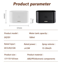 Load image into Gallery viewer, 180ML USB Essential Oil Diffuser Simulation Flame Ultrasonic
