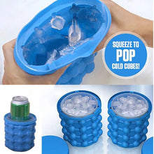 Load image into Gallery viewer, 2 in 1 Silicone Ice Cube Maker Portable Bucket
