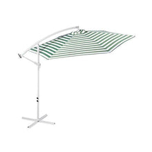 Load image into Gallery viewer, Striped Outdoor Umbrella For Garden Patio Green And White Stripe
