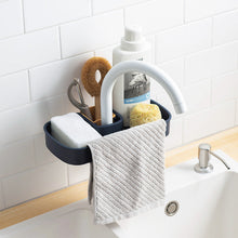 Load image into Gallery viewer, Sink Shelf Soap Sponge Drain Rack Storage Basket
