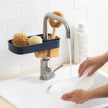 Load image into Gallery viewer, Sink Shelf Soap Sponge Drain Rack Storage Basket
