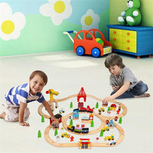 Load image into Gallery viewer, 100pcs Wooden Train Set Learning Toy Kids Children Rail Lifter
