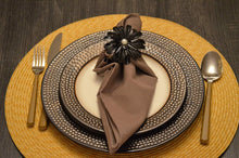 Load image into Gallery viewer, Vibhsa Black Floral Set of 4 Napkin Rings
