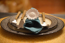 Load image into Gallery viewer, Vibhsa Sunflower White Napkin Rings Set of 4
