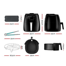 Load image into Gallery viewer, Devanti Air Fryer 8.5L LCD Digital Oil Free Deep Frying Cooker
