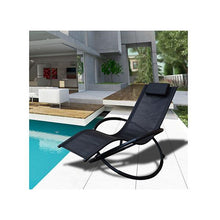 Load image into Gallery viewer, Zero Gravity Portable Foldable Rocking Chair Recliner Black
